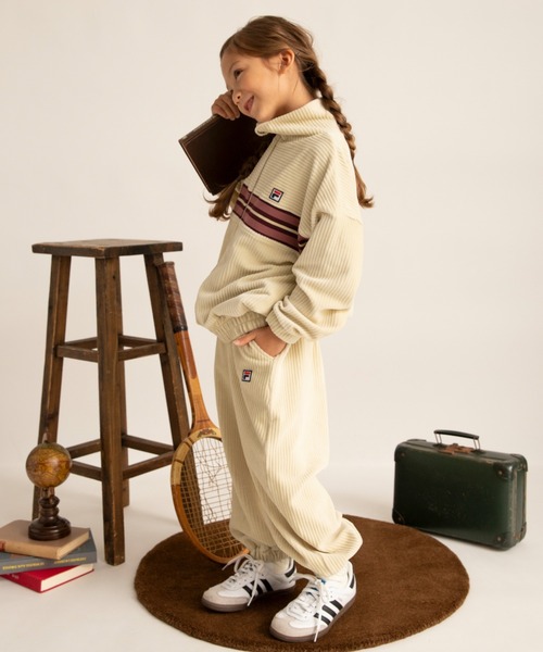 FILA(フィラ)の「【FILA/フィラ別注】ニットコールジャケット(その他アウター・キッズ・ベージュ/ブルー・100/130/150/140/110/120)」の3枚目の写真