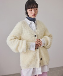 ADAM ET ROPE' | モヘヤウールニットブルゾン(カーディガン/ボレロ)