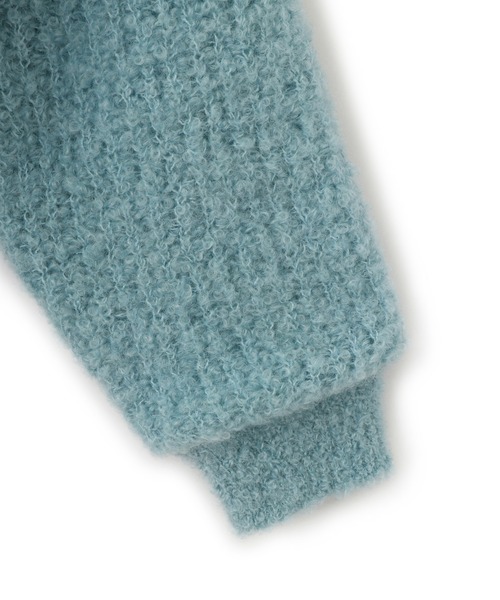 ADAM ET ROPE'（アダムエロペ）の「モヘヤウールニットカーディガンブルゾン（カーディガン/ボレロ・レディース・ブラウン/サックスブルー/オフホワイト・FREE）」の19枚目の写真