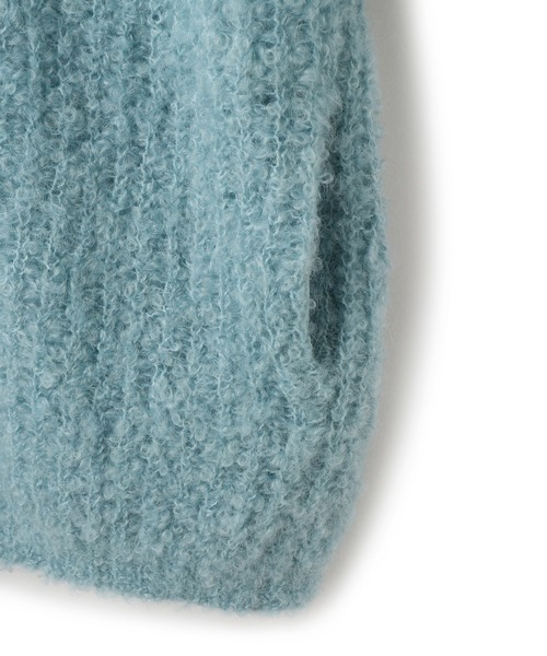 ADAM ET ROPE'（アダムエロペ）の「モヘヤウールニットカーディガンブルゾン（カーディガン/ボレロ・レディース・ブラウン/サックスブルー/オフホワイト・FREE）」の20枚目の写真