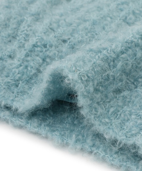 ADAM ET ROPE'（アダムエロペ）の「モヘヤウールニットカーディガンブルゾン（カーディガン/ボレロ・レディース・ブラウン/サックスブルー/オフホワイト・FREE）」の21枚目の写真