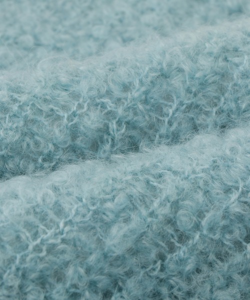 ADAM ET ROPE'（アダムエロペ）の「モヘヤウールニットカーディガンブルゾン（カーディガン/ボレロ・レディース・ブラウン/サックスブルー/オフホワイト・FREE）」の22枚目の写真