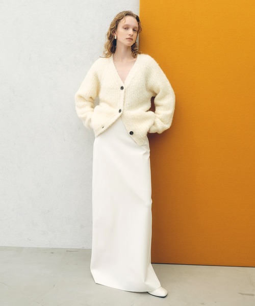 セール】モヘヤウールニットカーディガンブルゾン（カーディガン