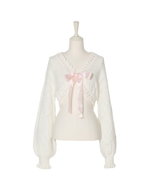 ribbon frill knit bolero（カーディガン/ボレロ）｜Fiorforte