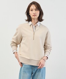 裏毛 ハーフジップ プルオーバー