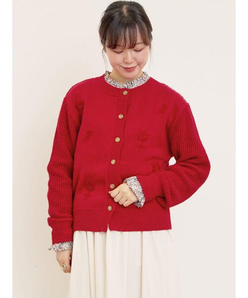 セール】◎刺繍カーディガン（カーディガン/ボレロ）｜Samansa Mos2