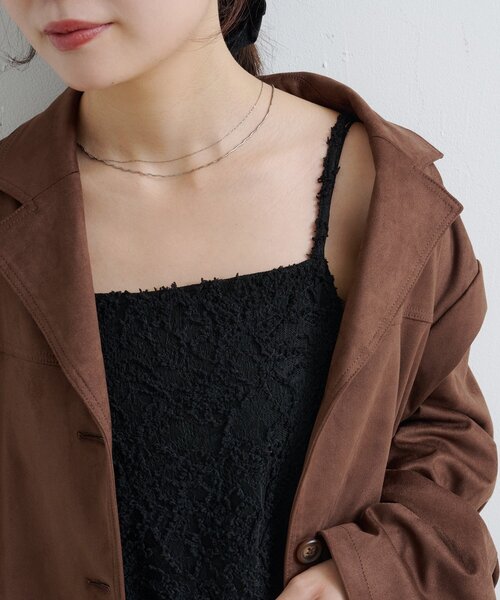 Kastane（カスタネ）の「フェザーライクレースチュニック（チュニック・レディース・アイボリー/ブラック・FREE）」の3枚目の写真