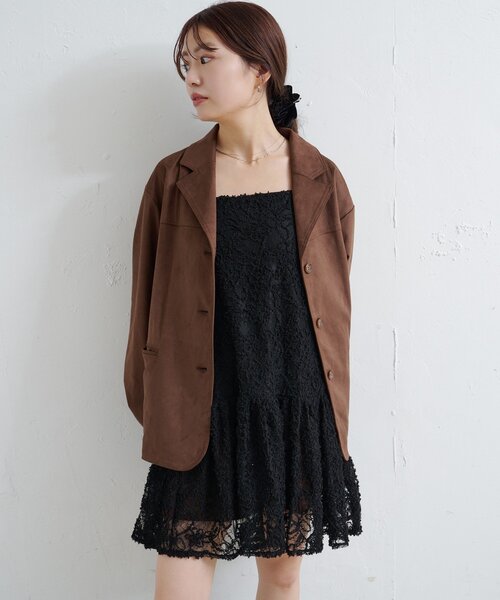 Kastane（カスタネ）の「フェザーライクレースチュニック（チュニック・レディース・アイボリー/ブラック・FREE）」の4枚目の写真