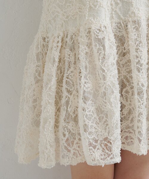 Kastane（カスタネ）の「フェザーライクレースチュニック（チュニック・レディース・アイボリー/ブラック・FREE）」の12枚目の写真