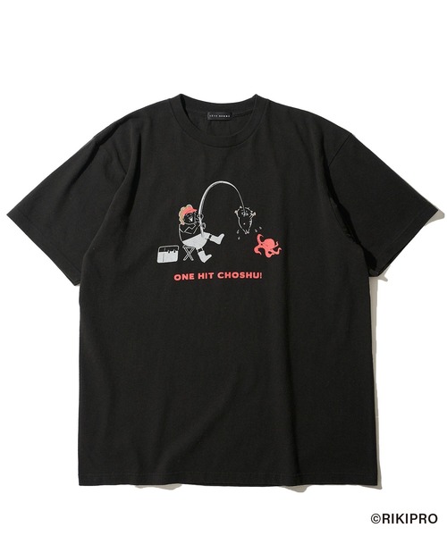 TETE HOMME(テットオム)の「【ゆる~い長州さん】釣りTシャツ(Tシャツ/カットソー・メンズ・ブラック/ホワイト・MEDIUM/LARGE)」の5枚目の写真