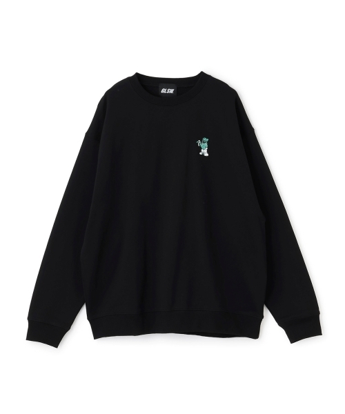 GLAZOS（グラソス）の「【GLSW.】ヘビーウエイト裏毛・アソートワンポイント刺しゅうトレーナー（スウェット・キッズ・ブラック/ライトグレー/ネイビー・L/LL/M）」の2枚目の写真