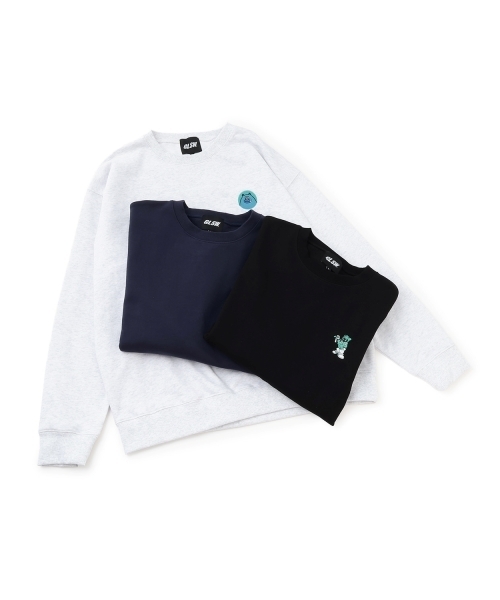 GLAZOS（グラソス）の「【GLSW.】ヘビーウエイト裏毛・アソートワンポイント刺しゅうトレーナー（スウェット・キッズ・ブラック/ライトグレー/ネイビー・L/LL/M）」の9枚目の写真