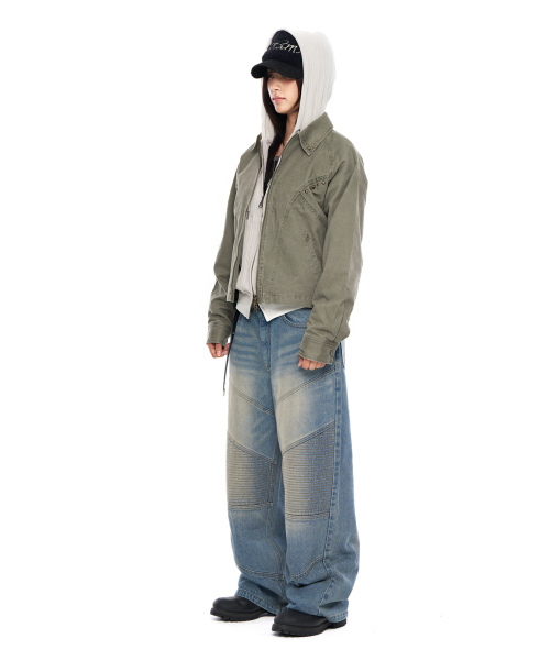 AAKAM(アーカム)の「Biker Denim Pants (Blue)(デニムパンツ・レディース・その他・1/2)」の2枚目の写真
