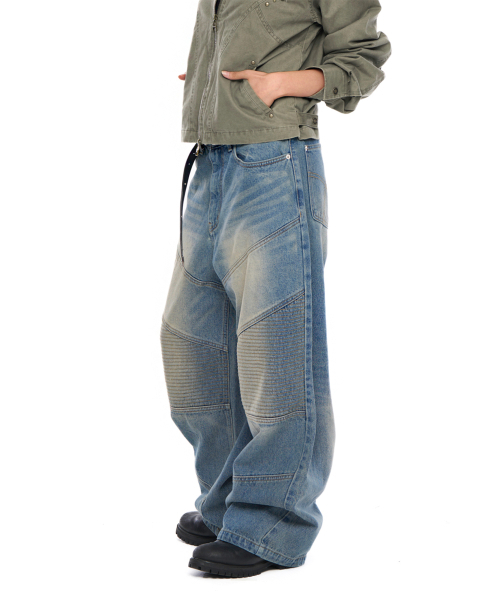 AAKAM(アーカム)の「Biker Denim Pants (Blue)(デニムパンツ・レディース・その他・1/2)」の8枚目の写真
