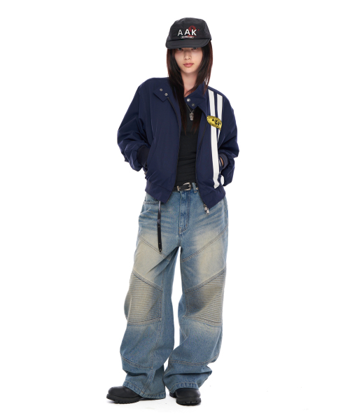 AAKAM(アーカム)の「Biker Denim Pants (Blue)(デニムパンツ・レディース・その他・1/2)」の5枚目の写真