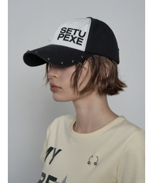 SETUP-EXE（セットアップイーエックスイー）の「STUDDED LOGO BALL CAP / BLACK (W)（キャップ）」