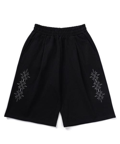 GAKKAI UNIONS(ガッカイユニオンズ)の「ダブルポスタ刺繍バミューダショーツブラック(その他パンツ・レディース・その他・SMALL/MEDIUM/LARGE/X-LARGE)」の2枚目の写真