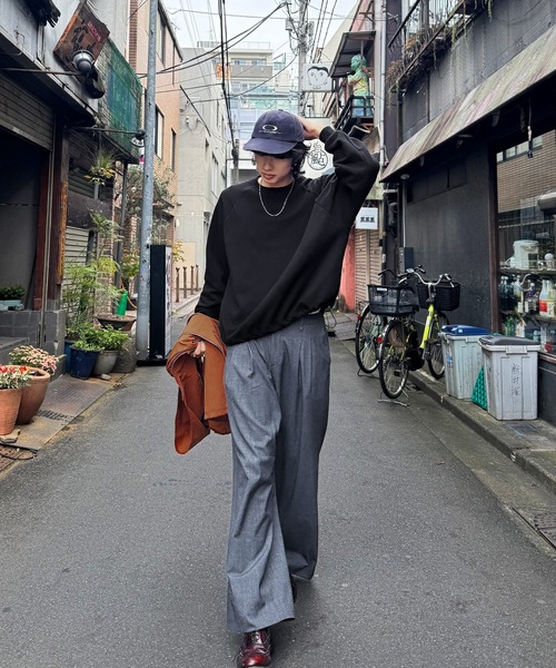 NAKER(ネイカー)の「裏毛ドローコードラグランスウェットプルオーバー(スウェット・メンズ・レッド/ネイビー/グレー/ネイビー系/ブラック・M/L/XL/S)」の9枚目の写真