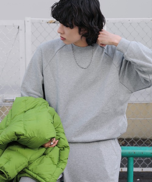 NAKER(ネイカー)の「裏毛ドローコードラグランスウェットプルオーバー(スウェット・メンズ・レッド/ネイビー/グレー/ネイビー系/ブラック・M/L/XL/S)」の13枚目の写真