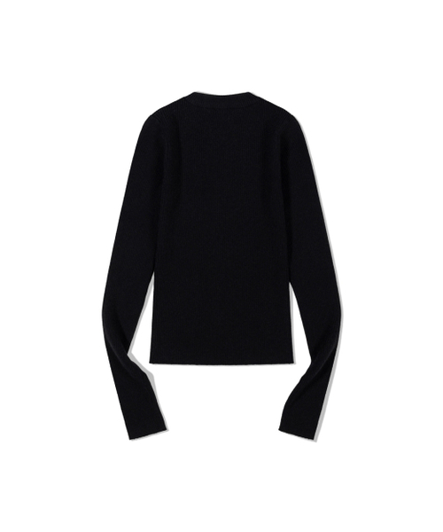 MOAA（モア）の「Dual Zip Ribbed knit Top (BLACK)（ニット/セーター・レディース・その他・MEDIUM/SMALL）」の3枚目の写真