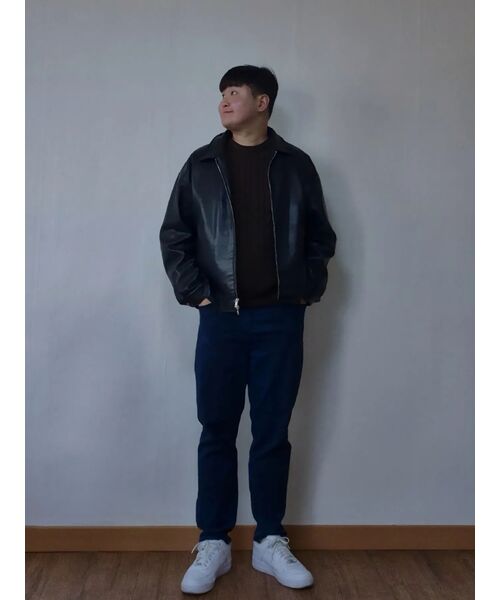 MUSINSA STANDARD（ムシンサスタンダード）の「ヘビーポンテリラックスクルーネック長袖Tシャツ[ブラック]（Tシャツ/カットソー・メンズ・その他・LARGE/X-LARGE/XX-LARGE/XXX-LARGE/SMALL/MEDIUM）」の8枚目の写真