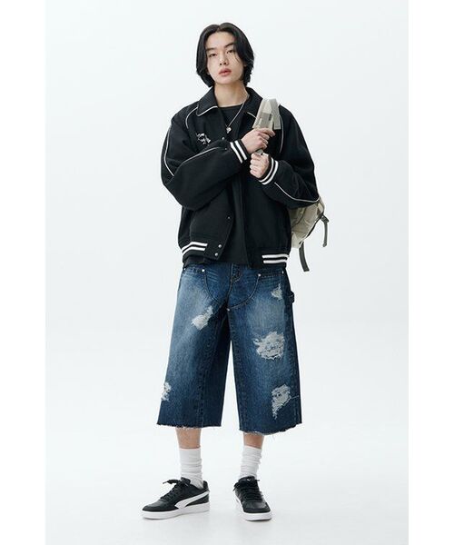 MUSINSA STANDARD（ムシンサスタンダード）の「ヘビーポンテリラックスクルーネック長袖Tシャツ[ブラック]（Tシャツ/カットソー・メンズ・その他・LARGE/X-LARGE/XX-LARGE/XXX-LARGE/SMALL/MEDIUM）」の11枚目の写真