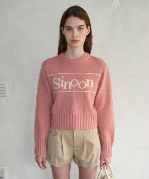 SINOON(シヌーン)の「SINOON PULLOVER KNIT (PINK)(ニット/セーター・レディース・ピンク・FREE)」の1枚目の写真