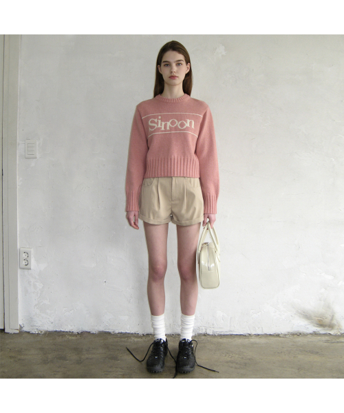 SINOON(シヌーン)の「SINOON PULLOVER KNIT (PINK)(ニット/セーター・レディース・ピンク・FREE)」の2枚目の写真