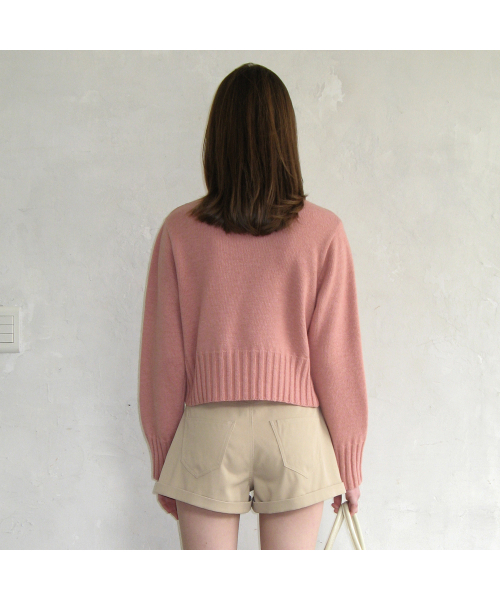 SINOON(シヌーン)の「SINOON PULLOVER KNIT (PINK)(ニット/セーター・レディース・ピンク・FREE)」の3枚目の写真