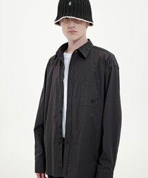 ウォッシャブルオーバーサイズシャツ_BLACK