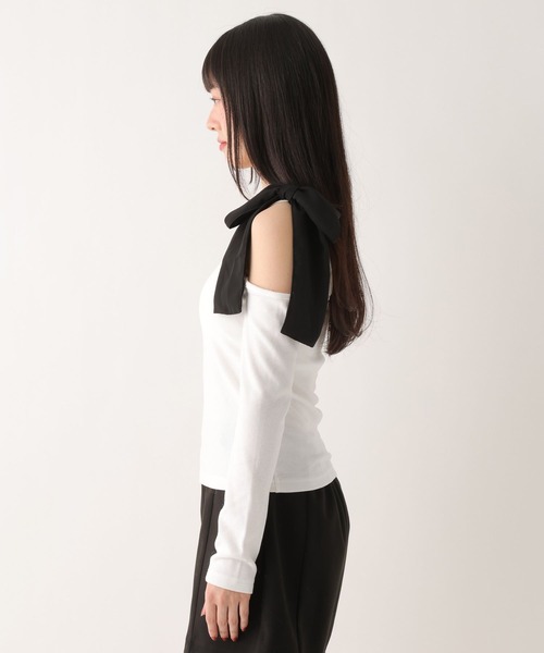 Heather（ヘザー）の「マルチWAYリボンインナー　612865（Tシャツ/カットソー・レディース・アイボリー/ブラック・S/M）」の16枚目の写真