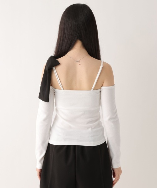 Heather（ヘザー）の「マルチWAYリボンインナー　612865（Tシャツ/カットソー・レディース・アイボリー/ブラック・S/M）」の17枚目の写真