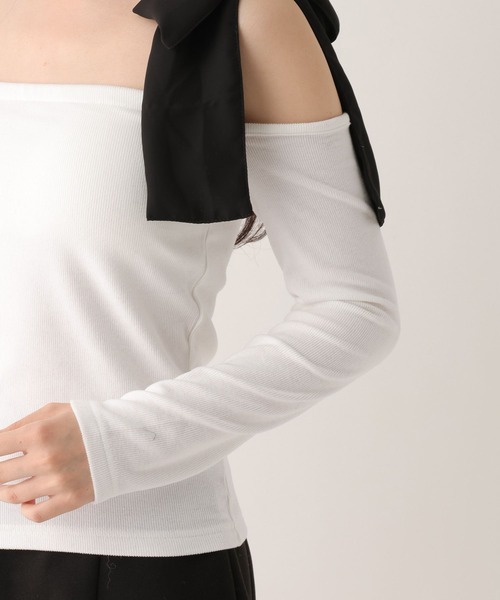 Heather（ヘザー）の「マルチWAYリボンインナー　612865（Tシャツ/カットソー・レディース・アイボリー/ブラック・S/M）」の20枚目の写真
