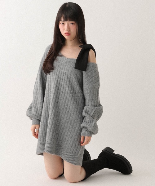 Heather（ヘザー）の「マルチWAYリボンインナー　612865（Tシャツ/カットソー・レディース・アイボリー/ブラック・S/M）」の11枚目の写真