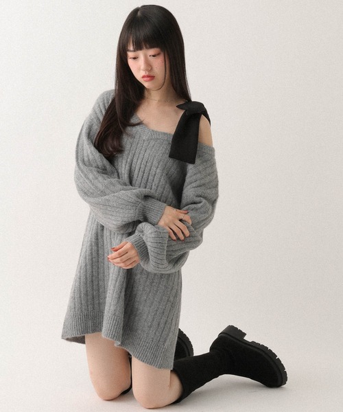 Heather（ヘザー）の「マルチWAYリボンインナー　612865（Tシャツ/カットソー・レディース・アイボリー/ブラック・S/M）」の12枚目の写真