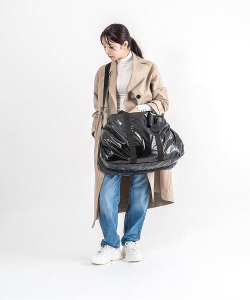 Jack Gomme(ジャックゴム)の「【JACK GOMME】ボストンバッグ ラージサイズ WALK Sac voyage(ボストンバッグ・レディース・ブラック/シルバー/インディゴブルー/カーキ/ホワイト・FREE)」の9枚目の写真