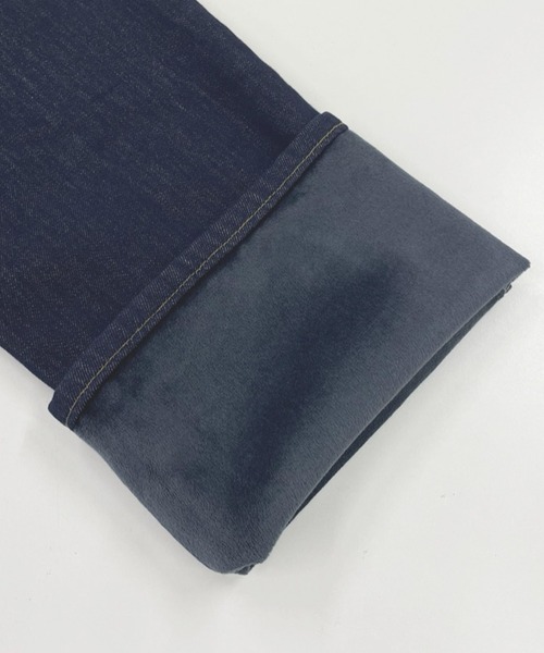 DAY CLOSET（デイ クローゼット）の「【大きいサイズ有/裏起毛】冬もあったか。ウォッシュ加工ストレートデニムパンツ レディース（デニムパンツ・レディース・ネイビー/ブルー・XL/2XL/S/M/L）」の10枚目の写真