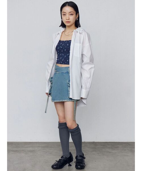 EMODA（エモダ）の「ワイドボディフーディシャツ（シャツ/ブラウス・レディース・グレー/ベージュ/ネイビー/ホワイト・FREE）」の20枚目の写真