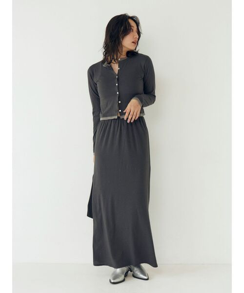 Ungrid（アングリッド）の「カシミヤ混レイヤードデザインカーディガン（カーディガン/ボレロ・レディース・チャコールグレー/レッド/オフホワイト・FREE）」の11枚目の写真