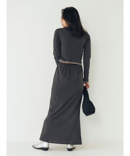 Ungrid（アングリッド）の「カシミヤ混レイヤードデザインカーディガン（カーディガン/ボレロ・レディース・チャコールグレー/レッド/オフホワイト・FREE）」の12枚目の写真