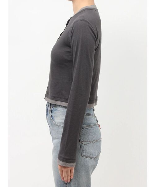 Ungrid（アングリッド）の「カシミヤ混レイヤードデザインカーディガン（カーディガン/ボレロ・レディース・チャコールグレー/レッド/オフホワイト・FREE）」の21枚目の写真