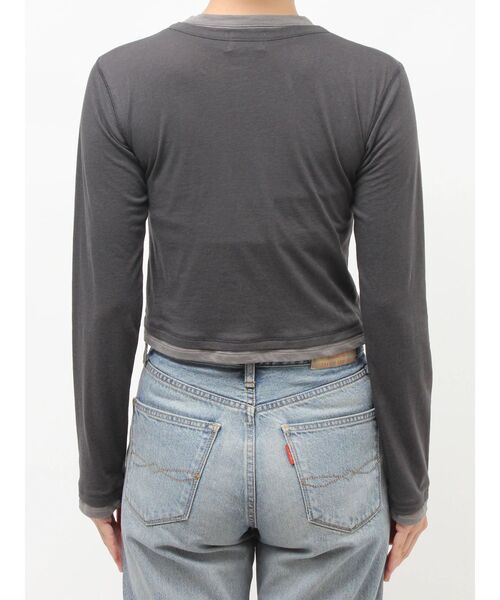 Ungrid（アングリッド）の「カシミヤ混レイヤードデザインカーディガン（カーディガン/ボレロ・レディース・チャコールグレー/レッド/オフホワイト・FREE）」の22枚目の写真