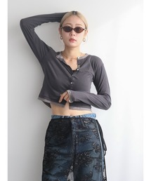 Ungrid | カシミヤ混レイヤードデザインカーディガン(カーディガン/ボレロ)