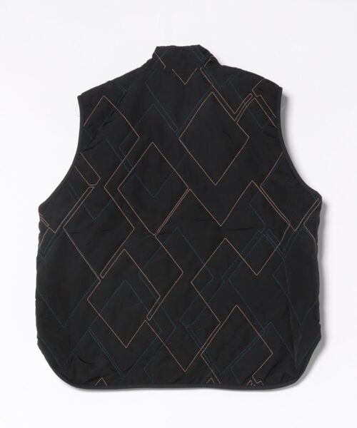 ハムちゃんブラック キルティングダウンベスト ゴールドファスナー ハムちゃんブラック キルティングダウンベスト ゴールドファスナー