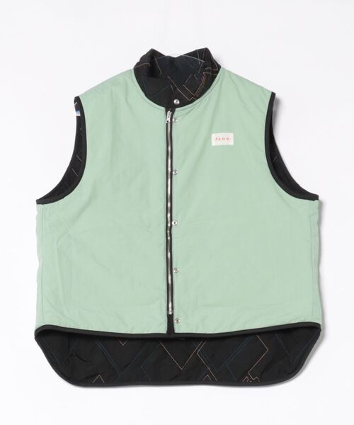 時計じかけのアーガイルキルティングベスト（ダウンベスト）｜PAMM