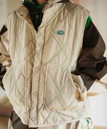 ダウンベスト（ホワイト/白色系・キルティング）ファッション通販