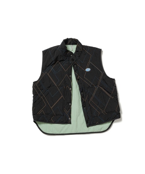 時計じかけのアーガイルキルティングベスト（ダウンベスト）｜PAMM