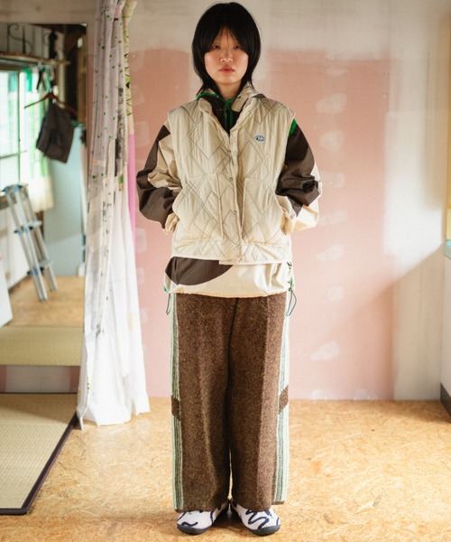 時計じかけのアーガイルキルティングベスト（ダウンベスト）｜PAMM