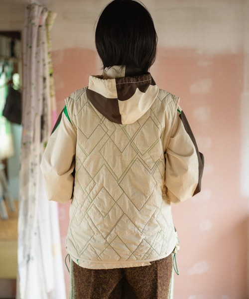 時計じかけのアーガイルキルティングベスト（ダウンベスト）｜PAMM