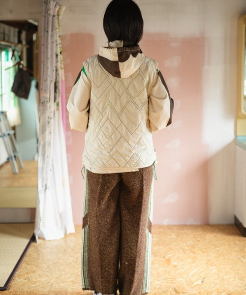 時計じかけのアーガイルキルティングベスト（ダウンベスト）｜PAMM